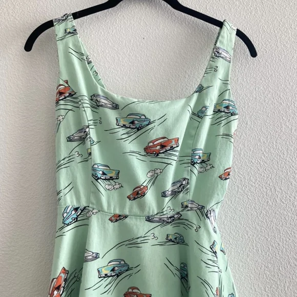 Retro Rockabilly Pinup Hotrod Dress - Picture 3 of 5